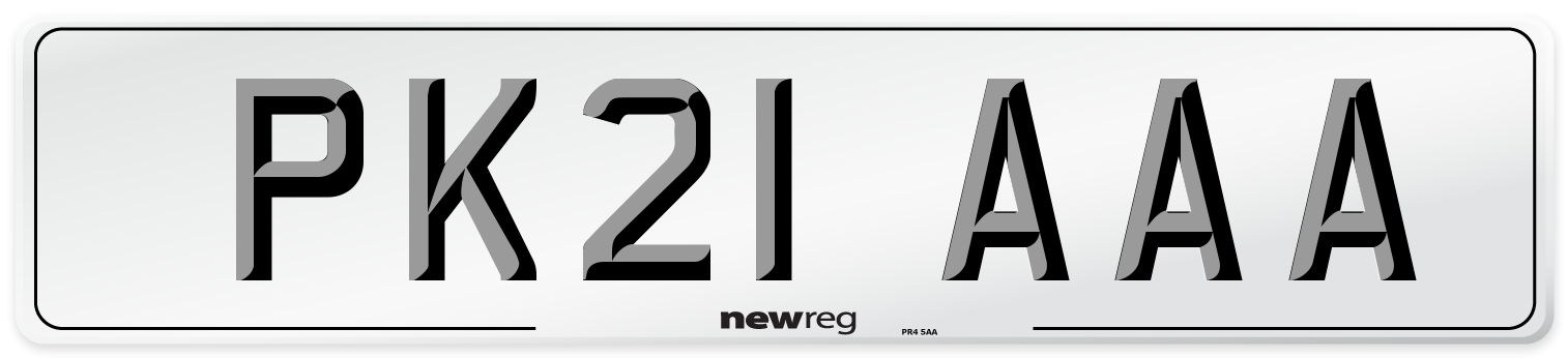 PK21 AAA Number Plate from New Reg